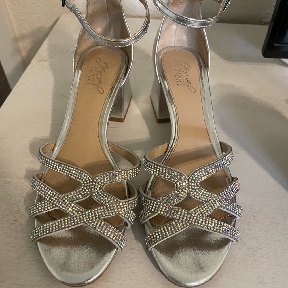 Badgley Mischka wedding shoes, only worn once. Size 7.